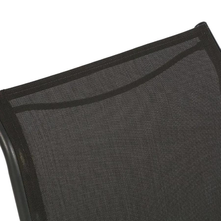 Sedia da giardino con braccioli tondi in alluminio e textilene grigio - Pozar