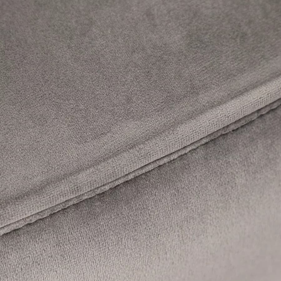 Poltrona in velluto grigio scuro con gambe in legno - Elenor