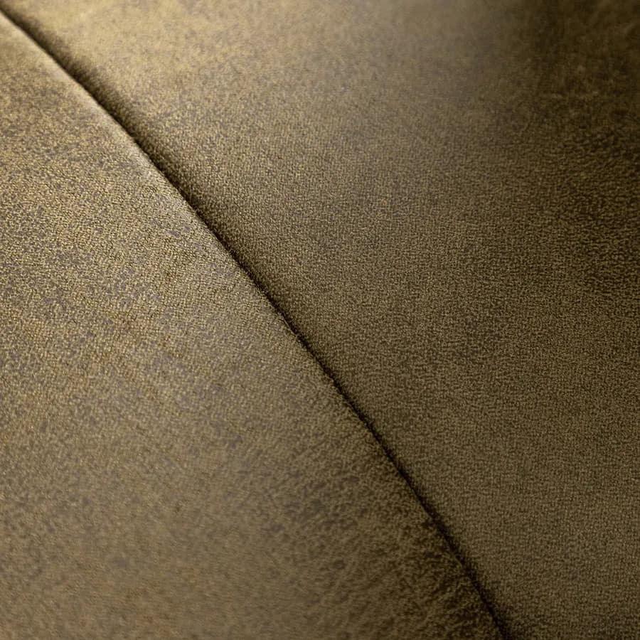 Poltrona girevole da ufficio in tessuto scamosciato verde scuro con base in bronzo satinato - Sirva