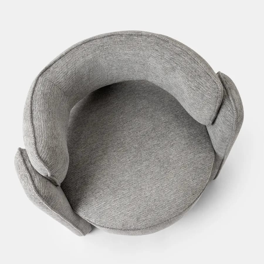 Poltrona design moderno tessuto effetto maglia grigio - Vivian