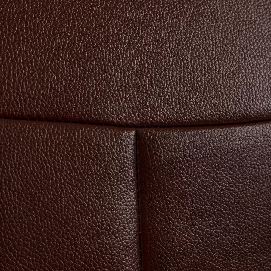 Poltrona girevole da ufficio in similpelle marrone con schienale alto - Roxy