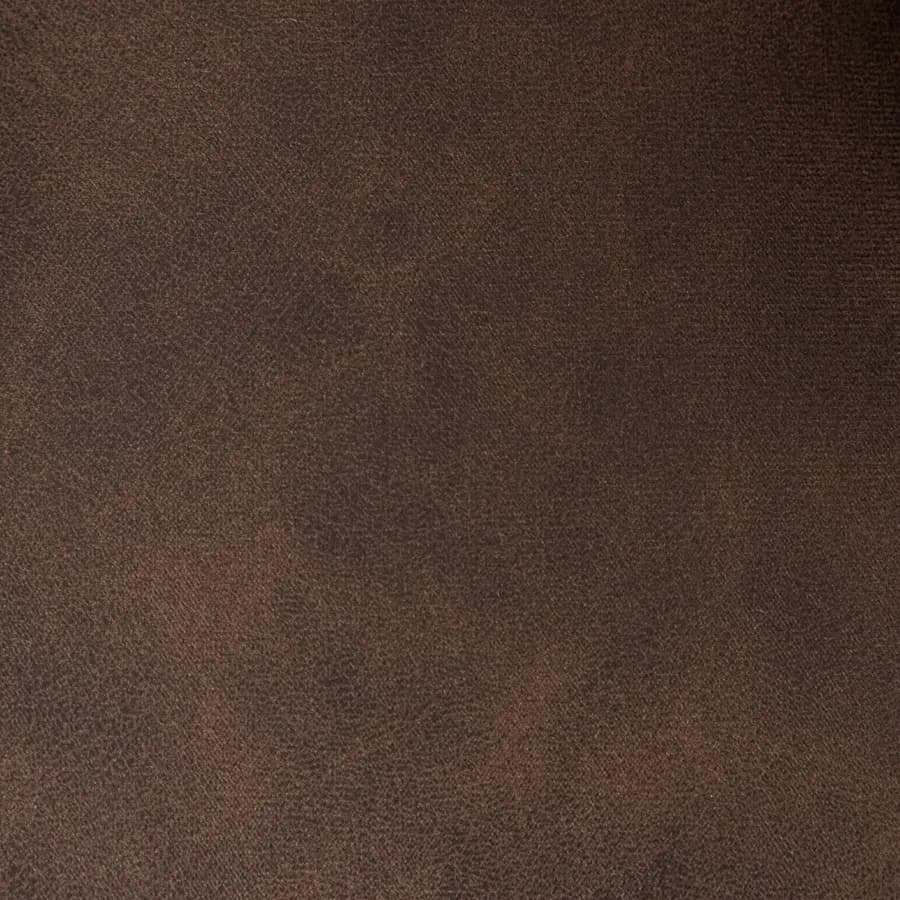 Poltrona girevole da ufficio in tessuto scamosciato cacao con base in bronzo satinato - Milany