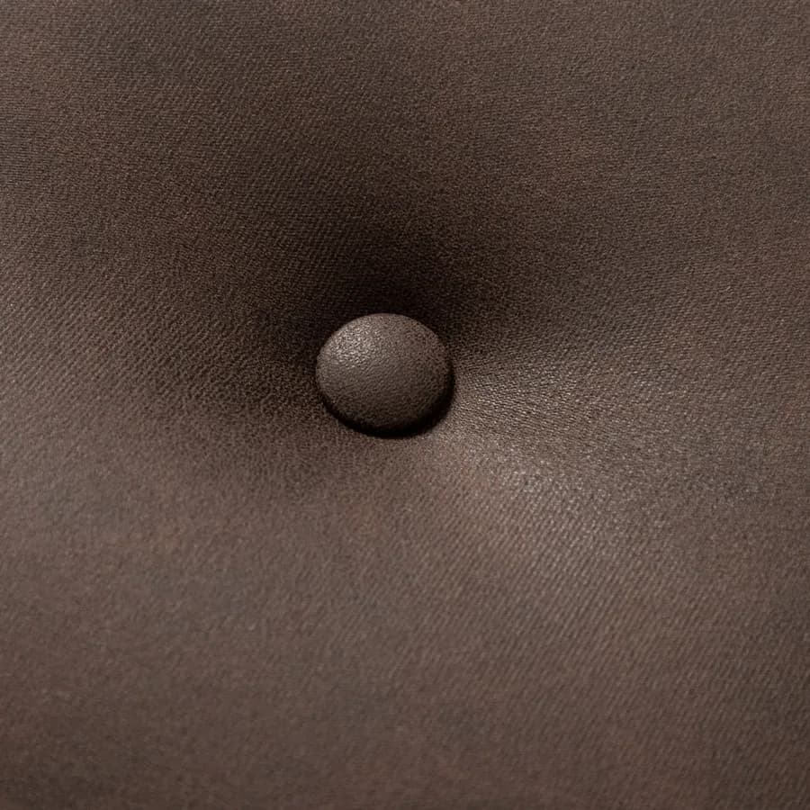 Poltrona girevole da ufficio in tessuto scamosciato cacao con base in bronzo satinato - Milany