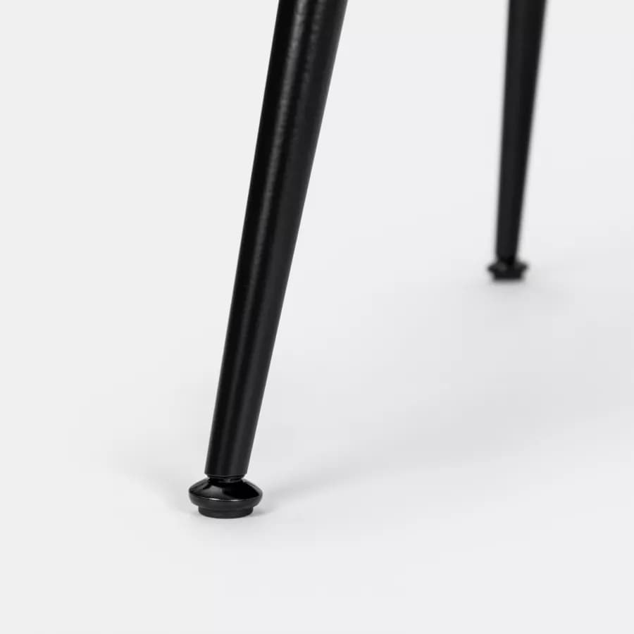 Poltrona in tessuto tortora con gambe in metallo nero - Giovy