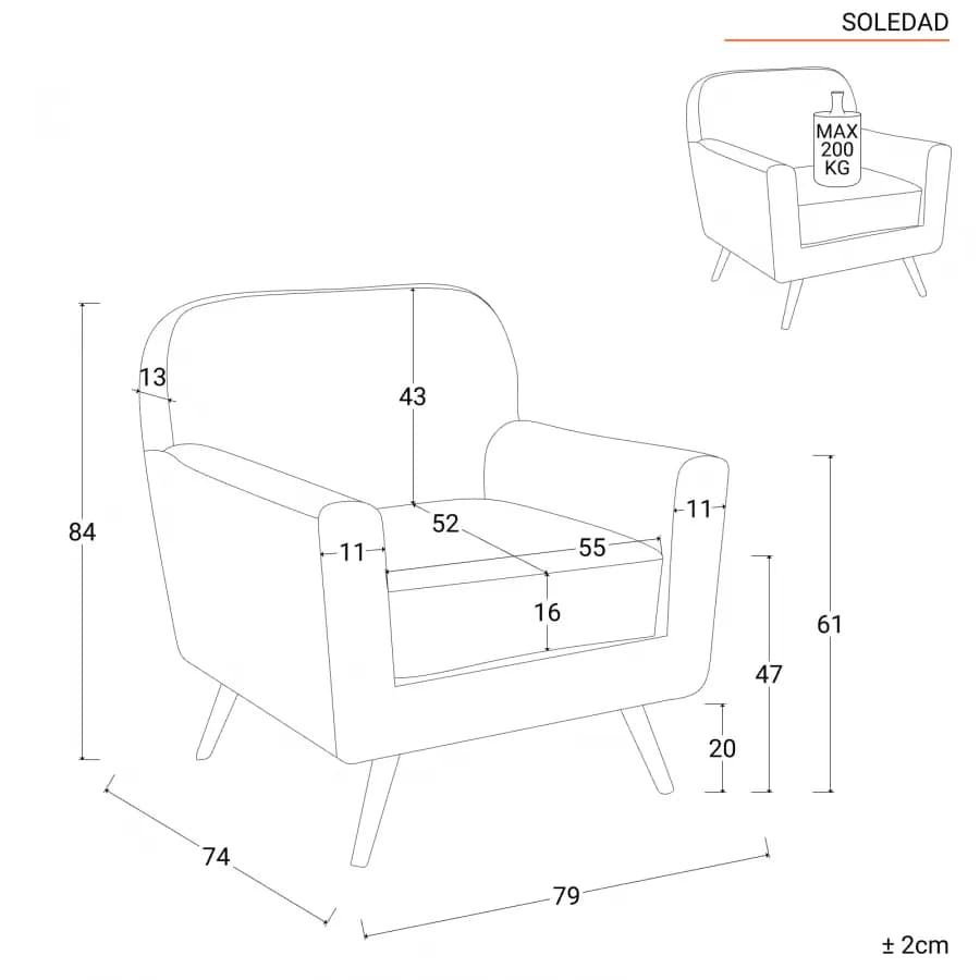 Poltrona in velluto tortora con gambe cromo - Soledad