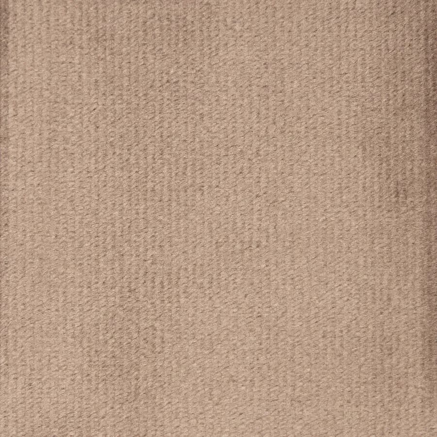 Poltrona in velluto trapuntato cappuccino con gambe in metallo nero - Sulis