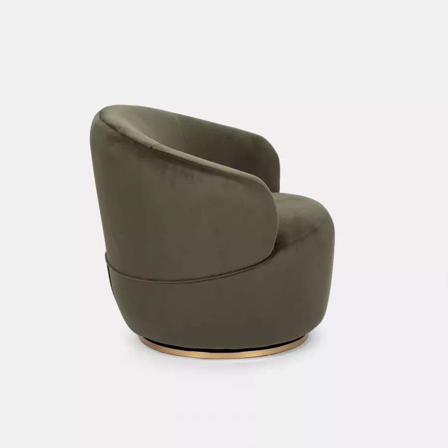 Poltrona in velluto verde scuro - Valfy