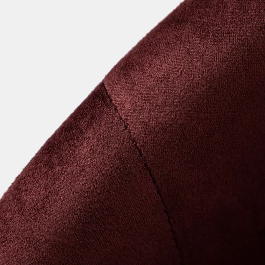 Poltrona in velluto vinaccia con gambe nere - Cross