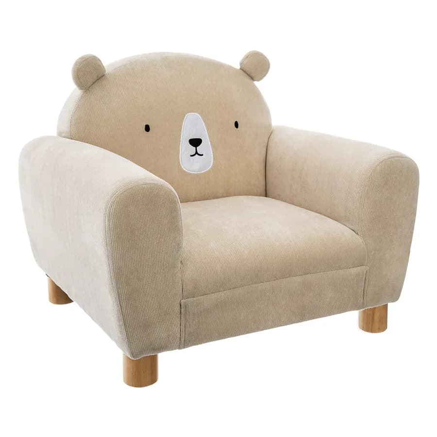 Poltrona orsetto per bambini 51x44h cm in tessuto beige - Kids
