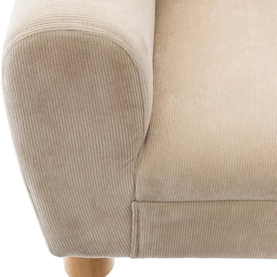 Poltrona orsetto per bambini 51x44h cm in tessuto beige - Kids