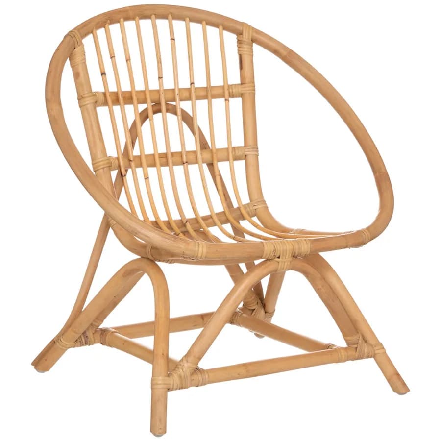 Poltrona per bambin in legno rattan naturale - Rattantouille
