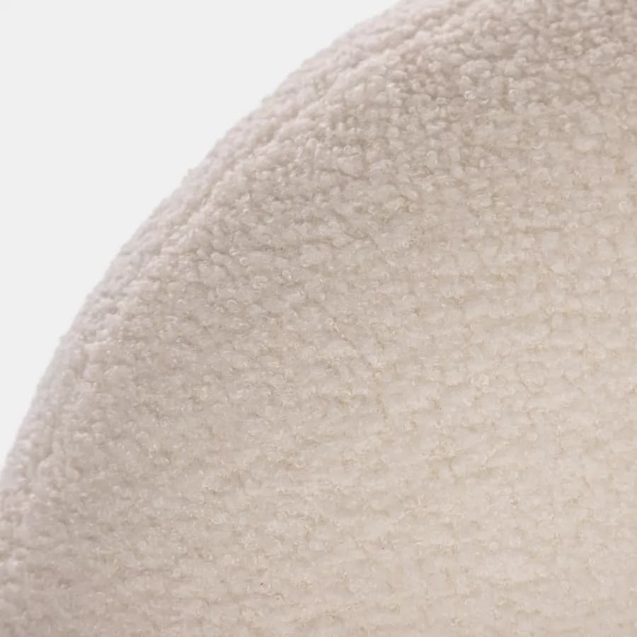 Poltrona nuvola con maxi imbottitura in tessuto teddy bianco - Klimar