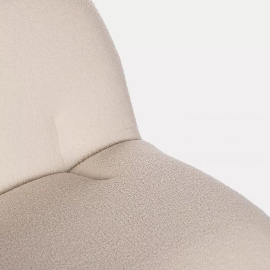 Poltrona nuvola con maxi imbottitura in tessuto teddy bianco - Klimar