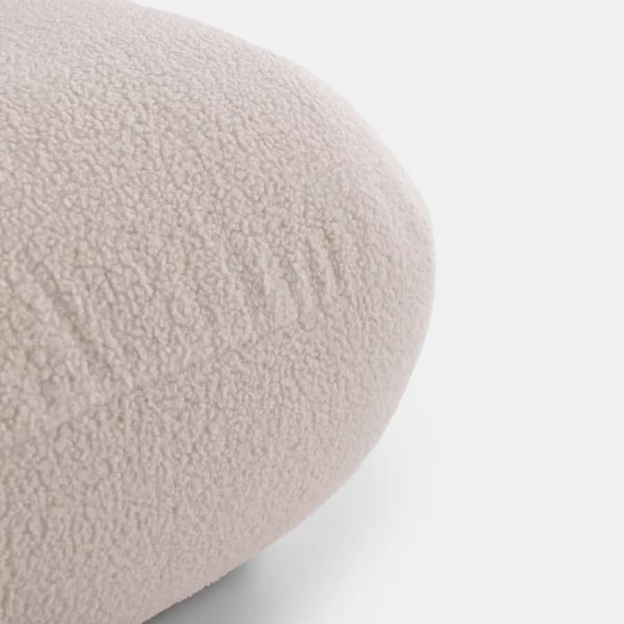 Poltrona nuvola con maxi imbottitura in tessuto teddy bianco - Klimar