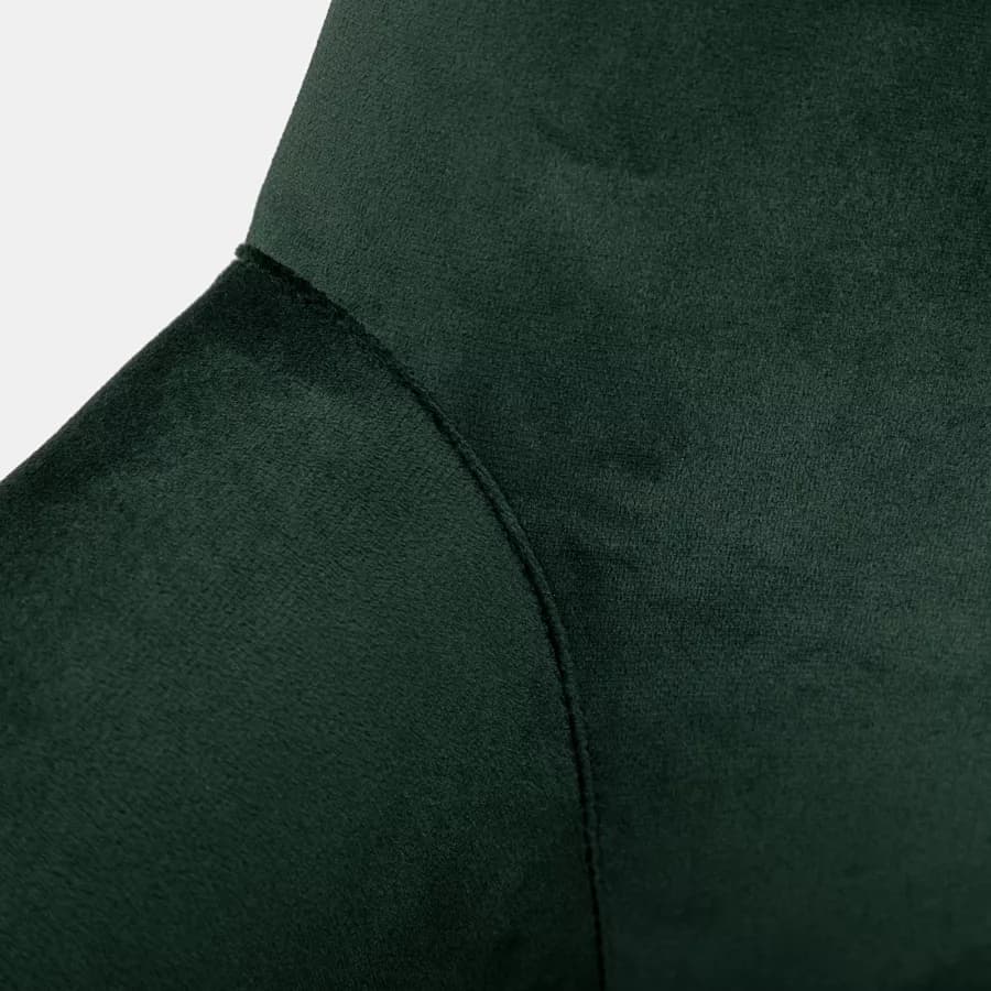 Poltrona in velluto verde con gambe in legno - Elenor