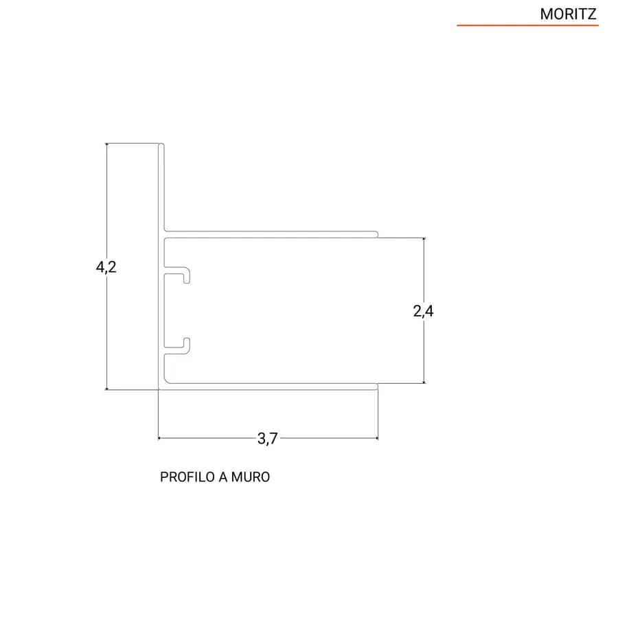 Box doccia nicchia 70 cm battente vetro temperato opaco profilo cromo 195h - Moritz