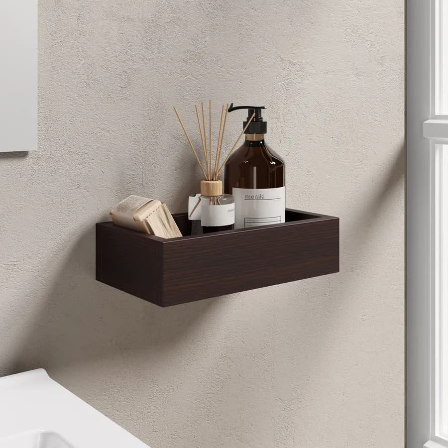 Porta oggetti 25x15 cm in legno rovere mocha