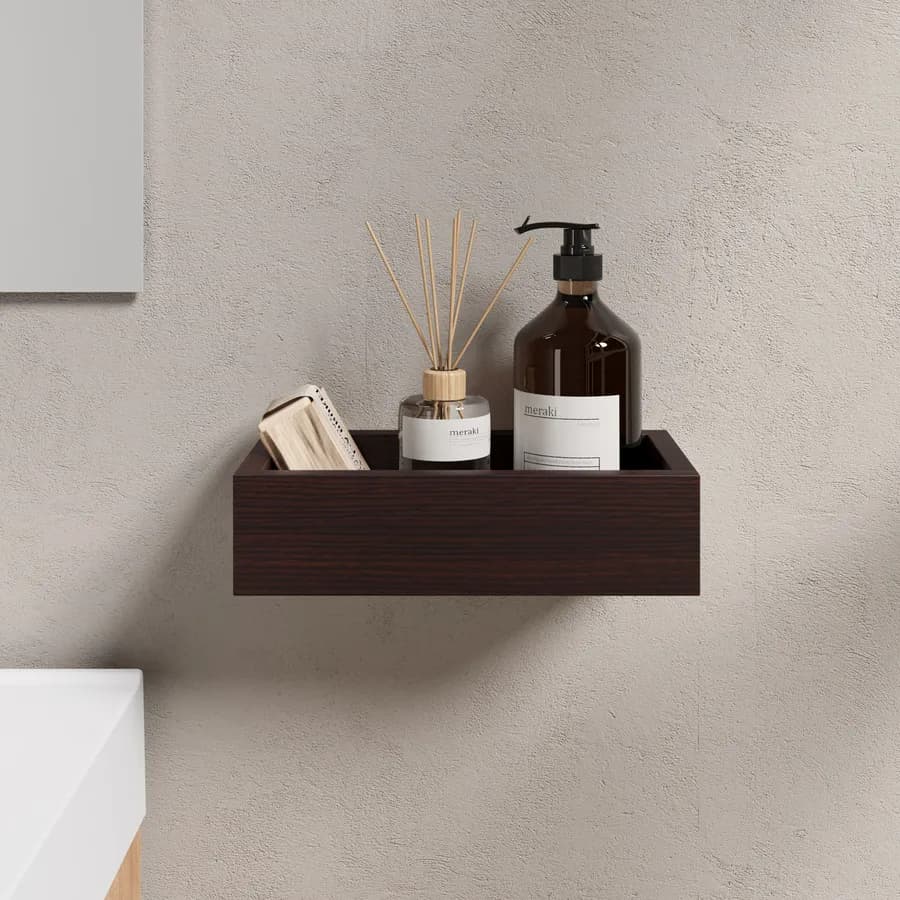 Porta oggetti 25x15 cm in legno rovere mocha