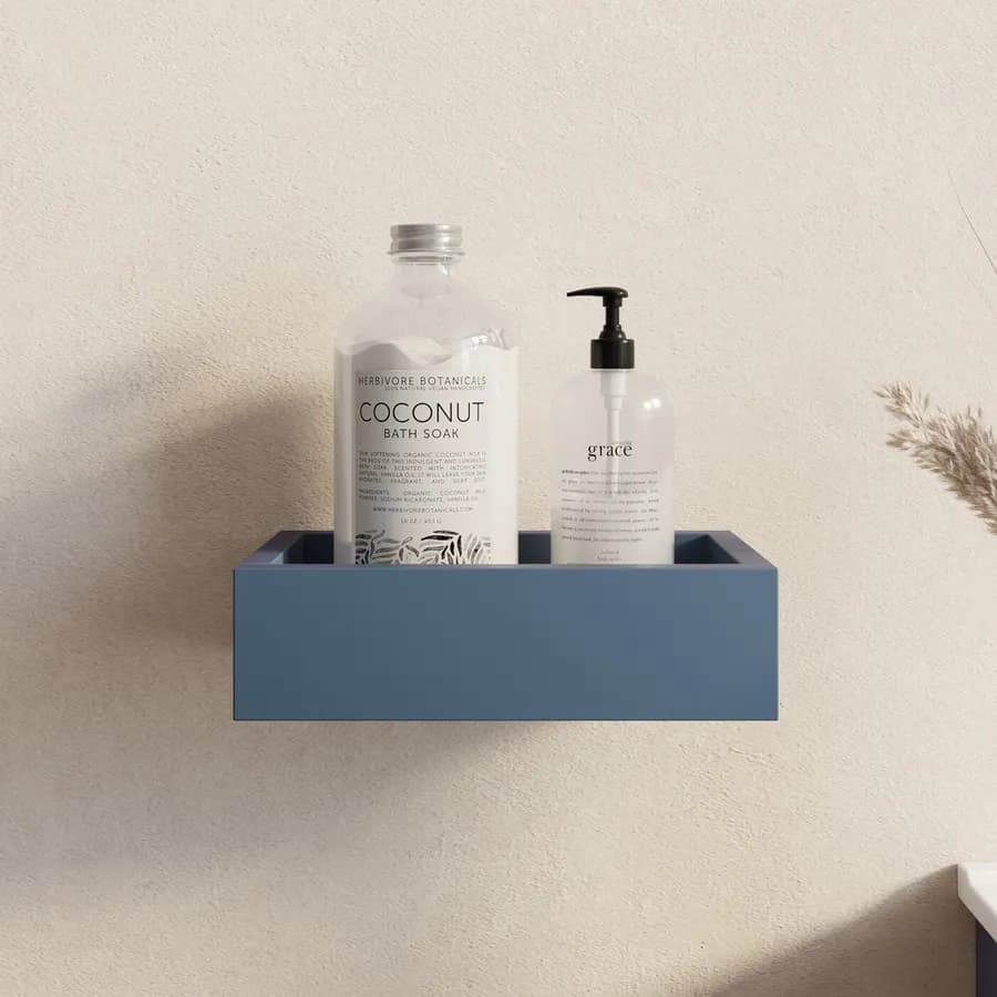 Porta oggetti 25x7 h cm blu navy