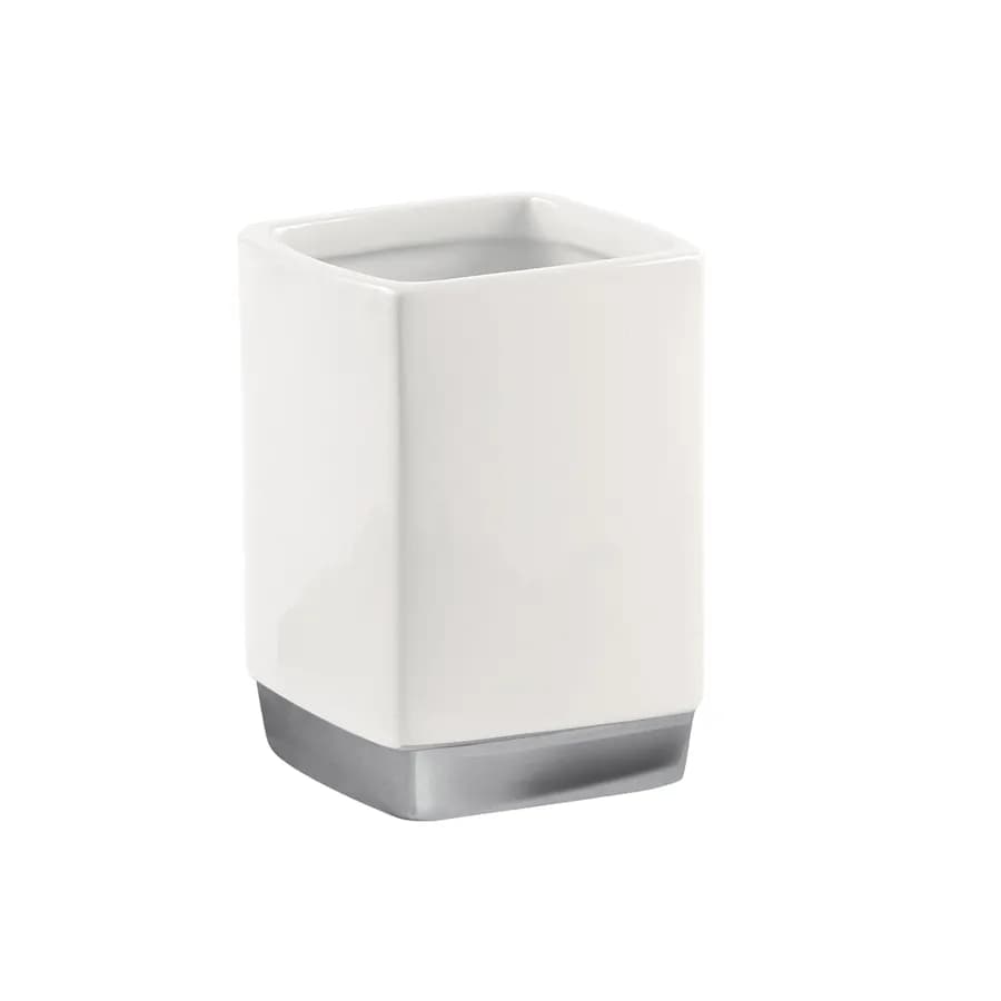 Portaspazzolini da appoggio in ceramica bianco - Lucy di Gedy