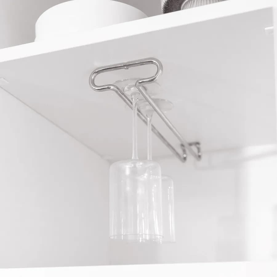 Portacalici in linea 41 cm in acciaio cromo lucido - Slined