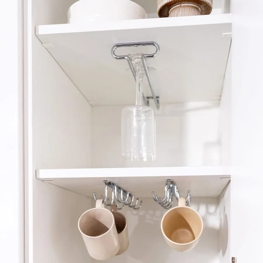 Portacalici in linea 41 cm in acciaio cromo lucido - Slined