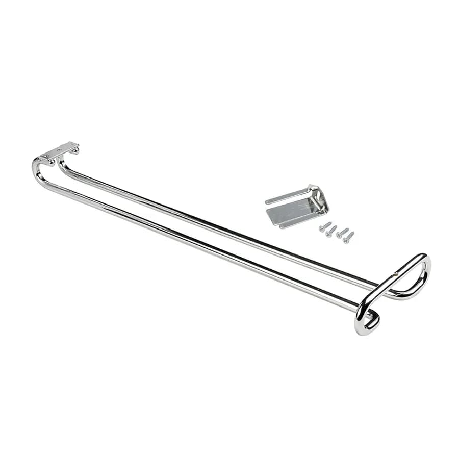 Portacalici in linea 41 cm in acciaio cromo lucido - Slined
