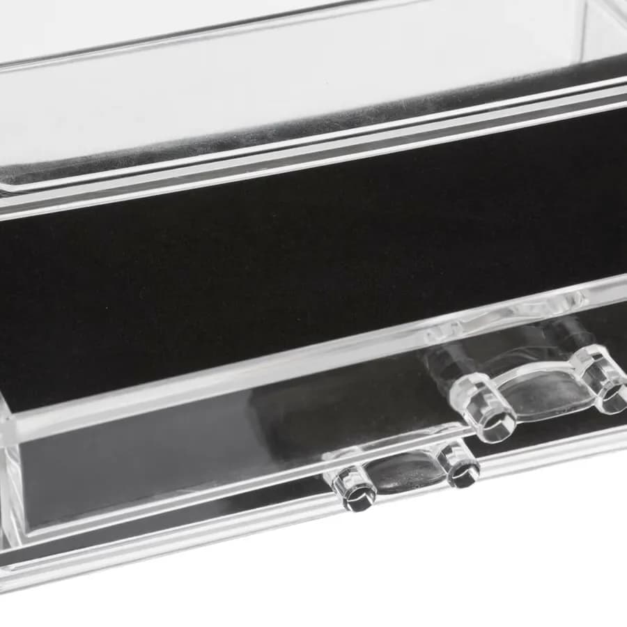Portagioie 24x15h cm trasparente con 3 cassetti