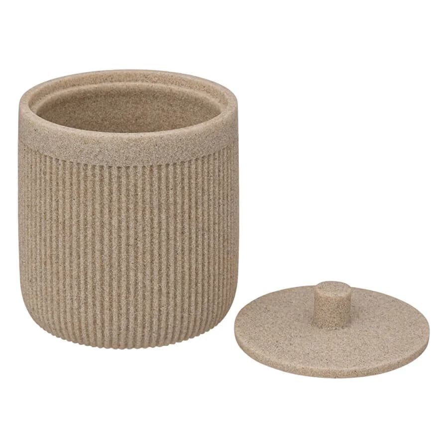 Portaoggetti d'appoggio effetto pietra beige - Onyce