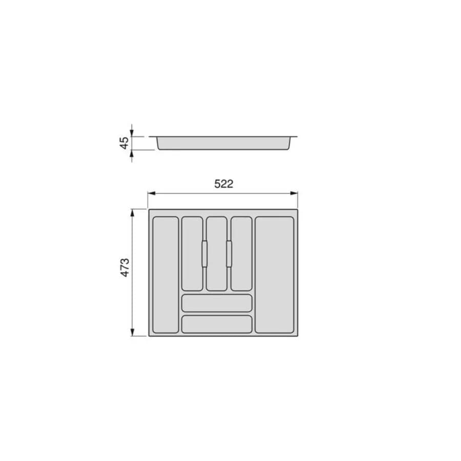 Portaposate per cassetto 52x47 cm bianco - Orbox