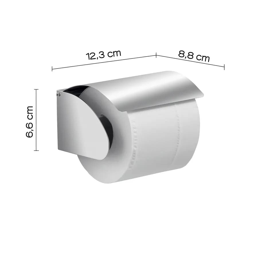 Portarotolo coperto a muro in acciaio inox spazzolato - Project di Gedy