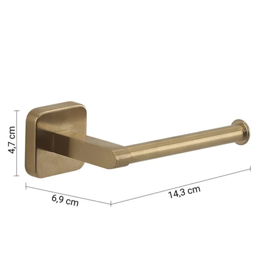 Portarotolo a muro in acciaio inox oro opaco - Tonga di Gedy