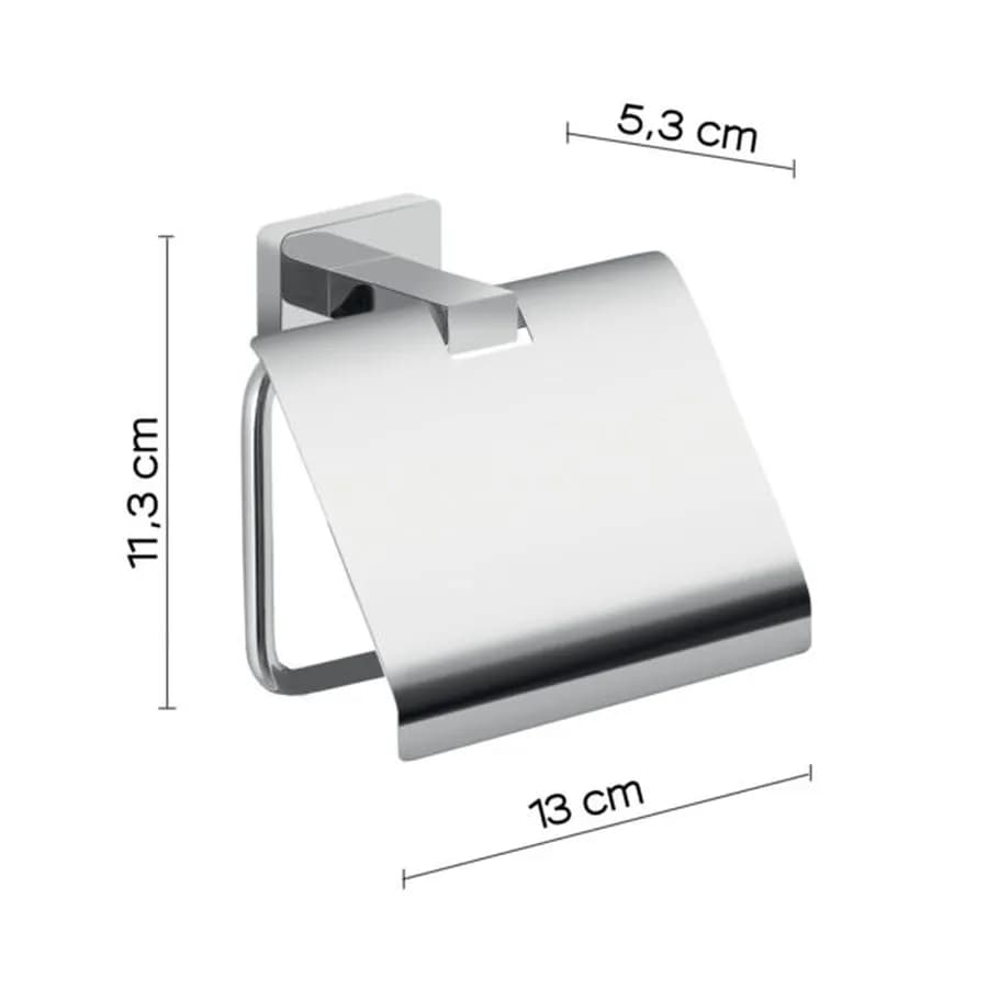 Portarotolo coperto a muro in acciaio inox e cromall cromo - Atena di Gedy