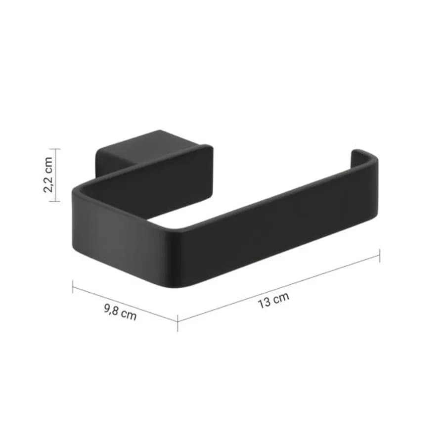 Portarotolo a muro in alluminio e cromall nero - Lounge di Gedy