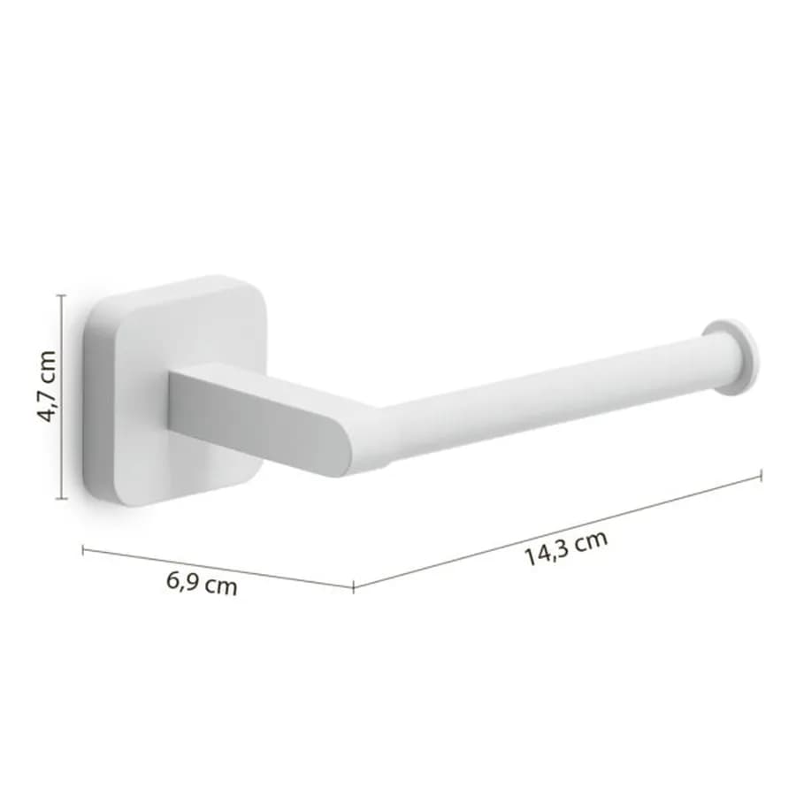 Portarotolo in acciaio inox bianco opaco - Tonga di Gedy