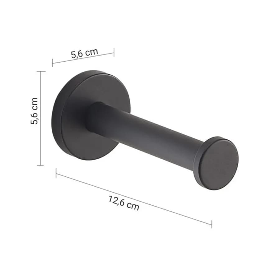 Portarotolo in acciaio inox e cromall nero - Felce di Gedy