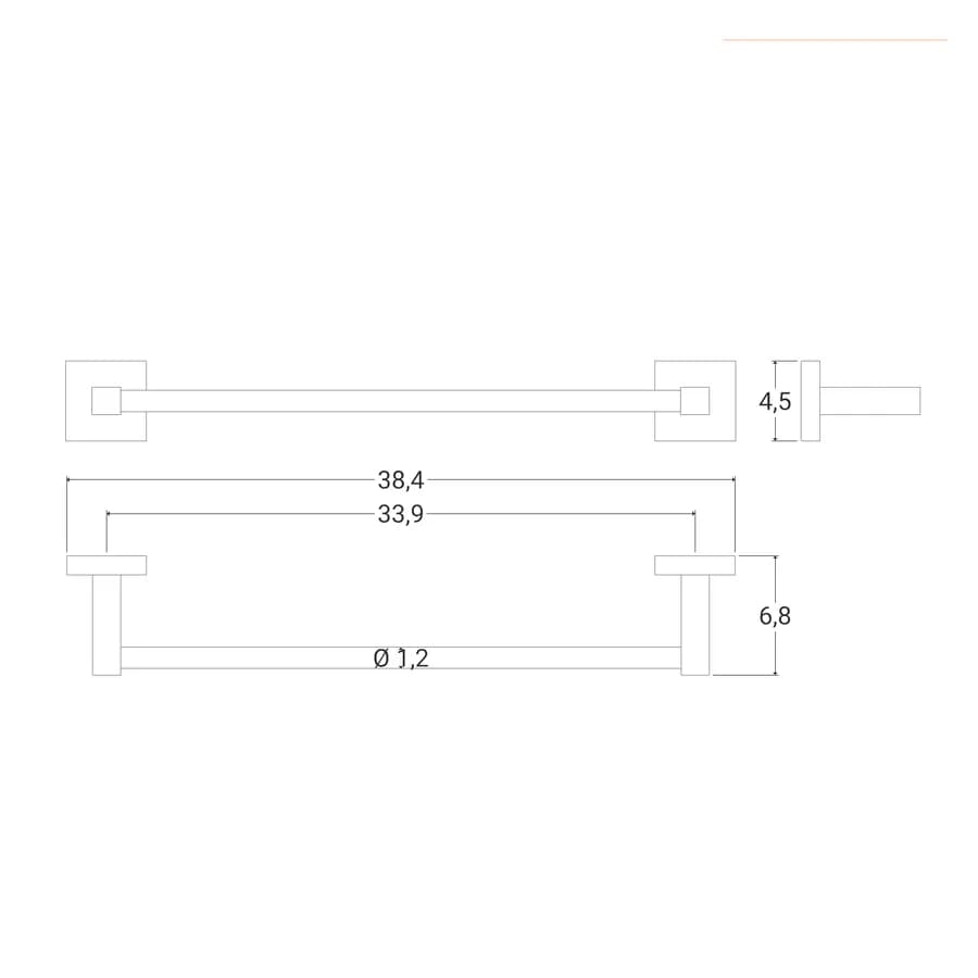 Portasalviette 35 cm in acciaio inox e cromall cromo - Olimpo di Gedy