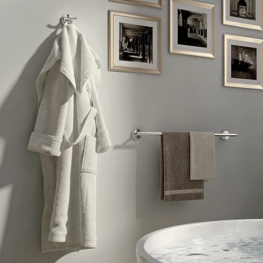 Portasalviette a muro 35 cm in acciaio inox e cromall cromo - Eros di Gedy
