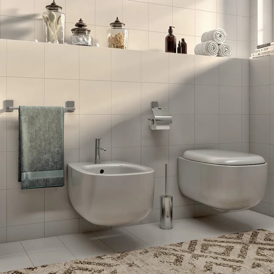 Portasalviette a muro 35 cm in acciaio inox e cromall cromo - Maine di Gedy