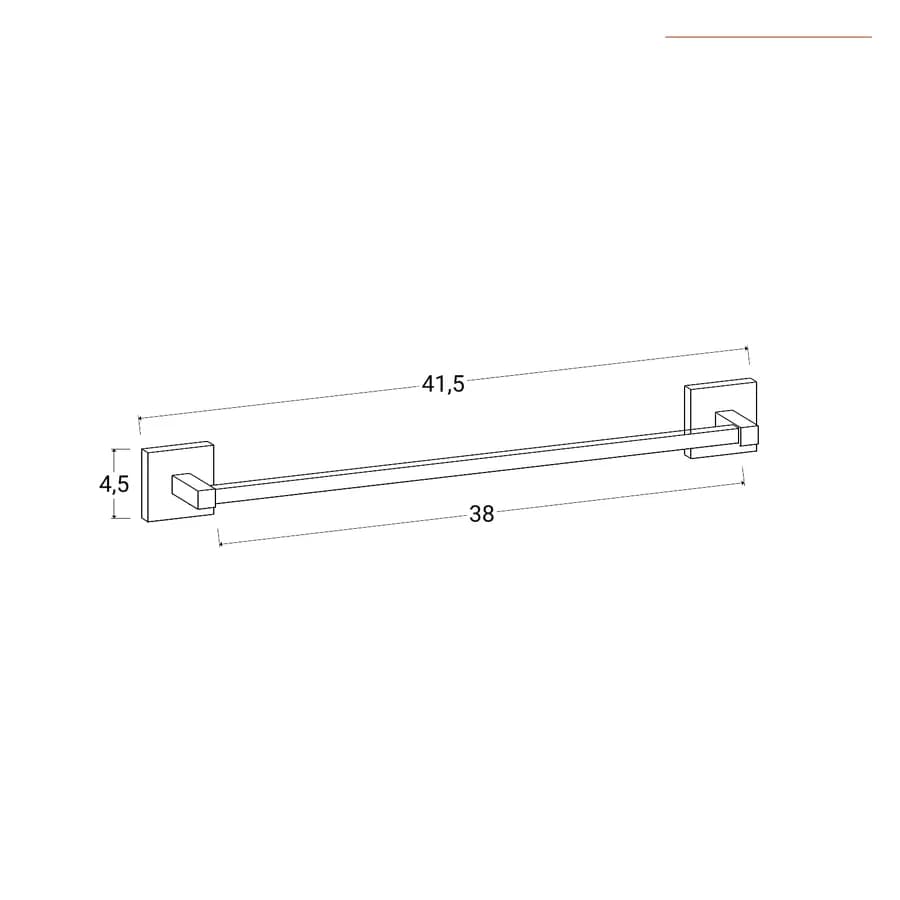 Portasalviette 41,5 cm in acciaio inox nero opaco - Clover