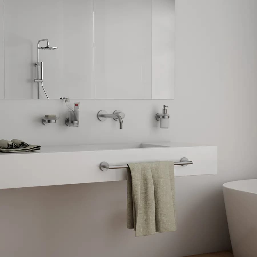 Portasalviette 45 cm in acciaio inox spazzolato - Project di Gedy