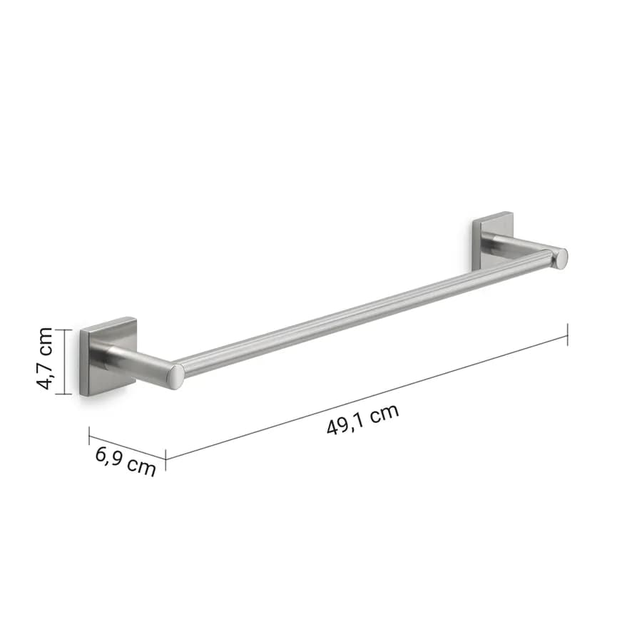 Portasalviette 45 cm in acciaio inox e cromall spazzolato - Fuji di Gedy