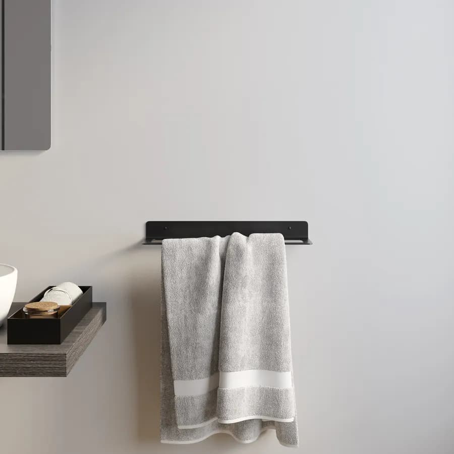 Portasalviette 45 cm in alluminio nero - Arya