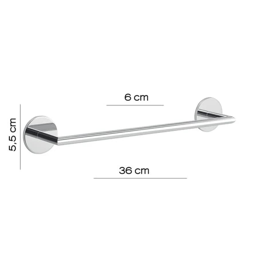 Portasalviette a muro 36 cm in ottone e alluminio cromo - Gea di Gedy