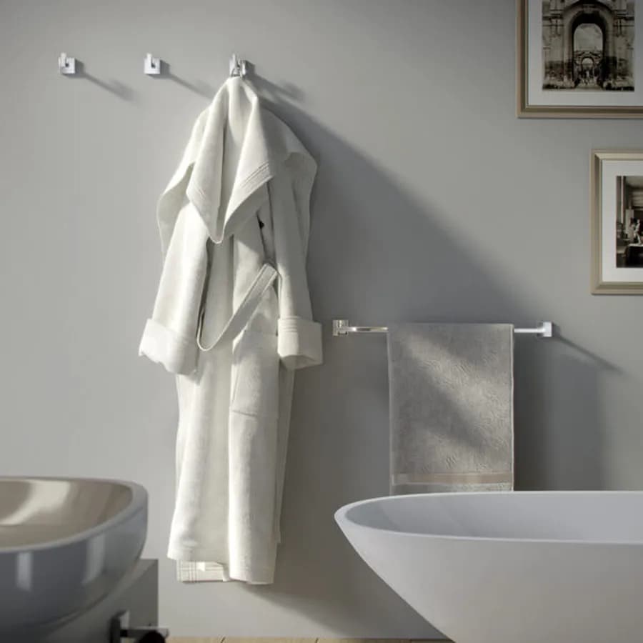 Portasalviette a muro 35 cm in alluminio e cromall cromo - Elba di Gedy