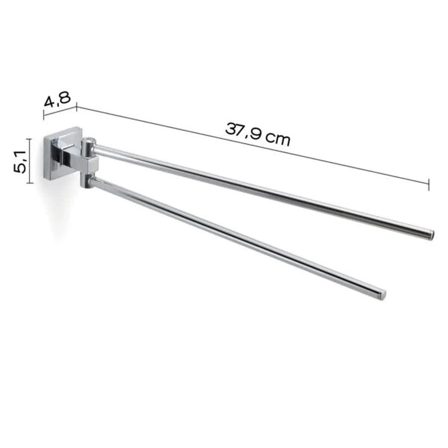 Portasalviette a snodo in acciaio inox e cromall cromo - Olimpo di Gedy