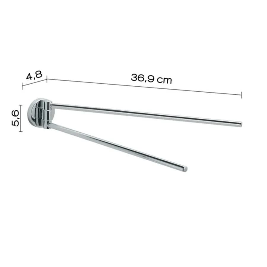 Portasalviette a snodo in acciaio inox e cromall cromo - Felce di Gedy