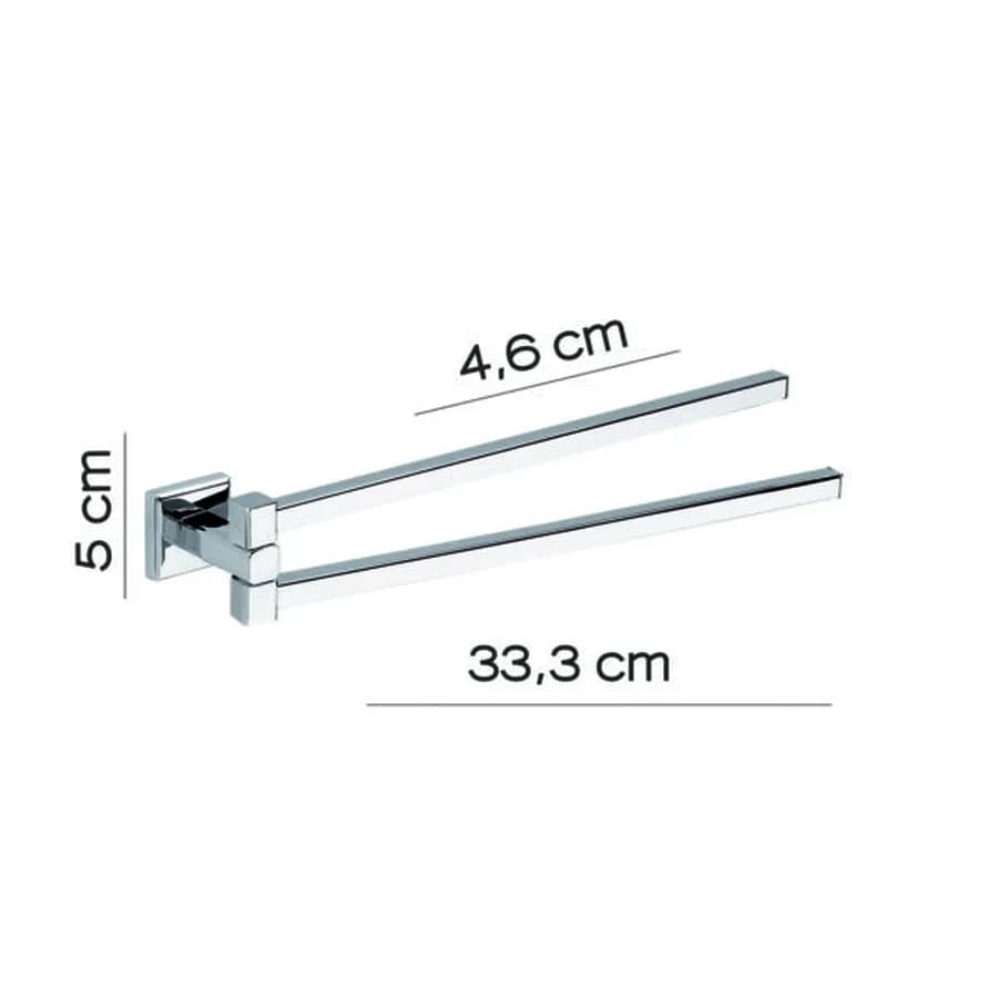 Portasalviette a snodo in acciaio inox e cromall cromo - Colorado di Gedy