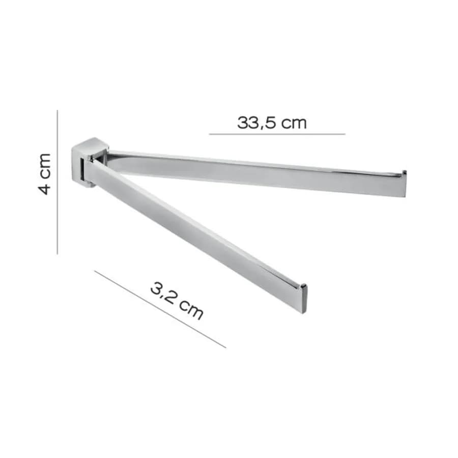 Portasalviette a snodo a muro in ottone e cromall cromo - Glamour di Gedy