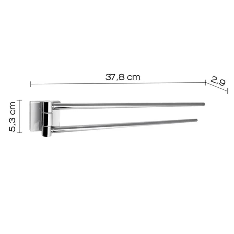 Portasalviette a snodo in acciaio inox e cromall cromo - Fuji di Gedy